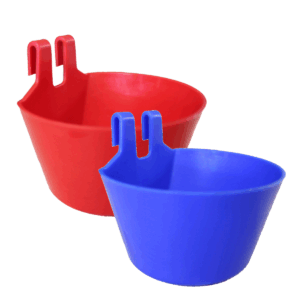 COMEDERO PLASTICO CON GANCHOS