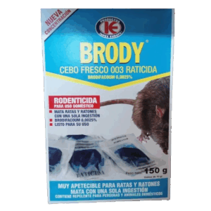 RATICIDA BRODY CEBO FRESCO 5x100 grs